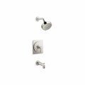 Kohler Studio Mcgee Rite-Temp Bath & Shower Trim Kit 1.75 GPM w Tub Spt Diverter, Vibrant Polished Nickel TS35917-4G-SN